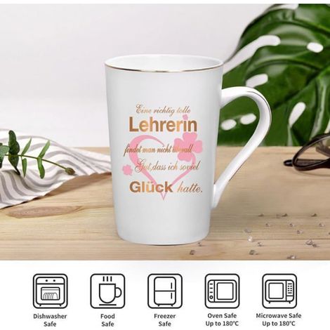 Tasse à café - Cadeau adieu pour professeur - On trouve une très bonne enseignante 400 ml Superbe Professeur - Blanc MUG (1/5)