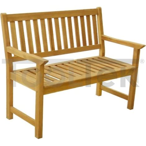 PANCHINA DA GIARDINO LEGNO ACACIA ESTERNO 2 POSTI 120x62x95