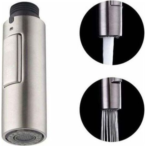 Bec de rechange pour robinet de cuisine, tête de robinet extractible universelle G1/2, en acier inoxydable brossé 304 (1/4)