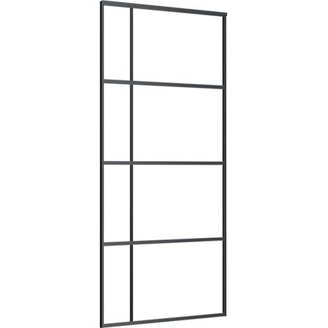 Maison Exclusive - Schiebetür ESG-Glas und Aluminium 90x205 cm Sc