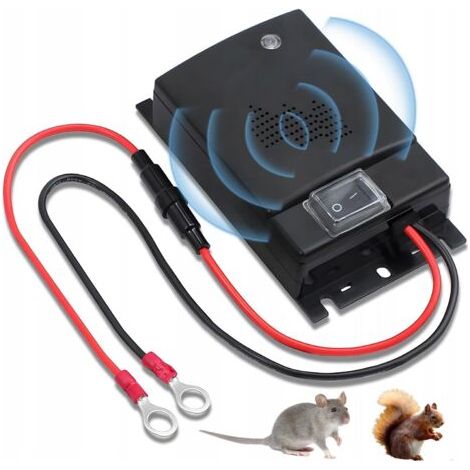 Repeller Anti-Martres,Anti Martre Voiture,Ultrason Défense Contre Les fouines pour Voiture,Repulsif Fouine pour Voiture,Repulsif Ultrason Anti Rongeur pour Voiture Haute fréquence,Alimentation 12V