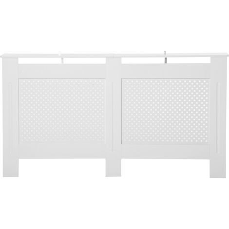 HOMCOM Copertura Moderna Copritermosifone in Legno Verniciato Bianco (1/5)