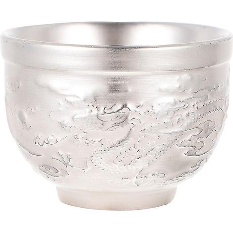 1 tasse à thé argentée résistante