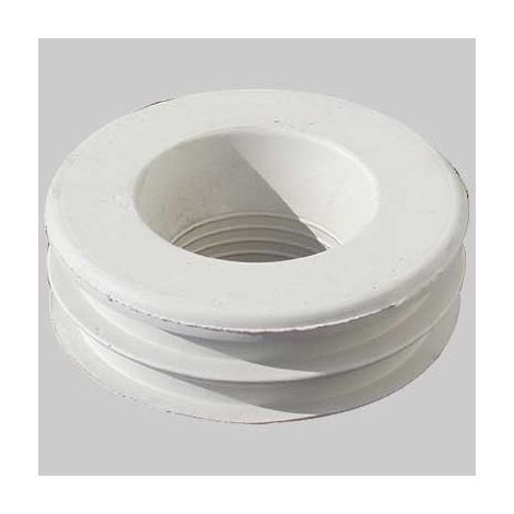 MORSETTO PER WC IN GOMMA BIANCA mm 60 per canotti Ø 30÷32
