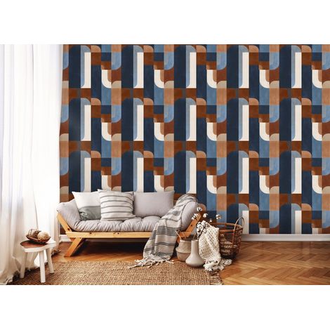 Wallarena Vliestapete Art Déco Abstrakt Geometrisch für Wohnzimmer und Schlafzimmer, 10 m x 50 cm – inkl. Kleister & Anleitung (1/5)