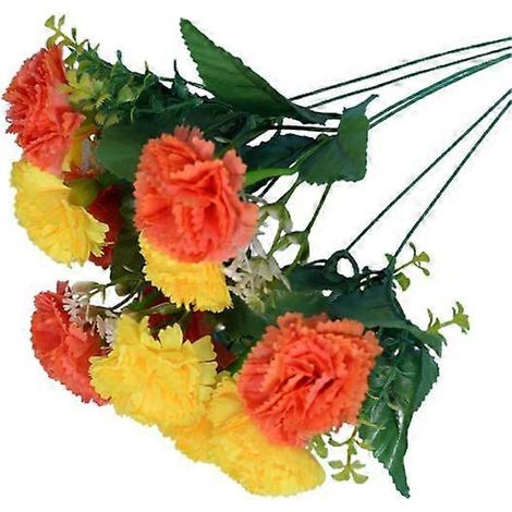fleur artificielle facile d'entretien, résistante aux chutes, accessoire de photographie en plastique, plante artificiellejaune (1/5)