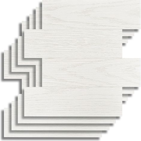 Crédence Adhésive Cuisine, Salle de Bain, Blanc, 4 Pièces, 25 x 25 cm, Crédence Épaisse, 3D, Carrelage Adhésif Mural, Lavable, Imperméable (1/5)