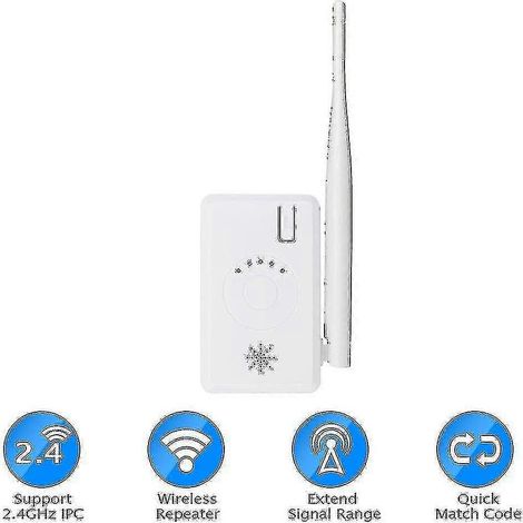 Répéteur/extenseur WiFi Hiseeu pour routeur IPC, compatible avec les caméras de sécurité sans fil, les NVR filaires et autres appareils sans fil. (1/3)