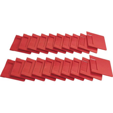 Satz 20 Plastiktrennwände 103x79mm rot p/09051 TAYG - 09045
