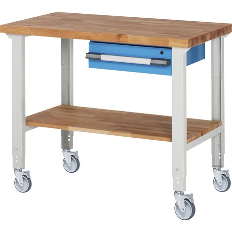 eurokraft pro, Établi mobile série 7000, 4 roulettes pivotantes
