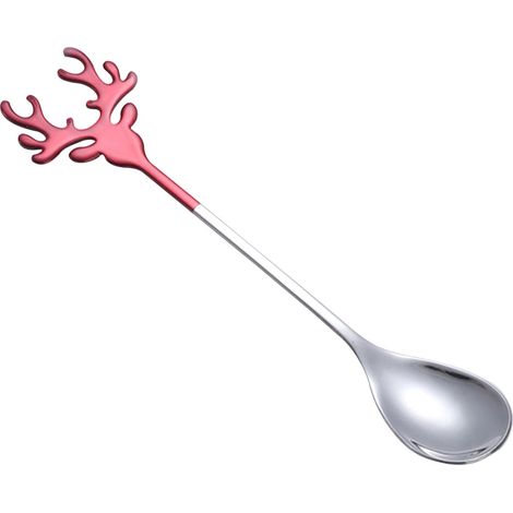 Cuillère À Café - Ornement De Noël En Acier Inoxydable - Pour Cocktails Et Thé - 14 cm - Lot De 1
