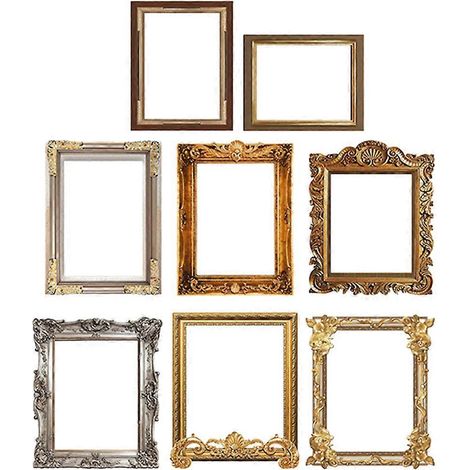 Lot de 8 stickers muraux amovibles pour cadres photo, décoration pour salon et chambre.-15.00X13.00X0.01CM (1/3)