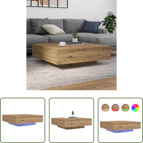 Holz Couchtisch - Couchtisch Artisan-Eiche 100 x 100 x 31 cm Holzwerkstoff (1/5)
