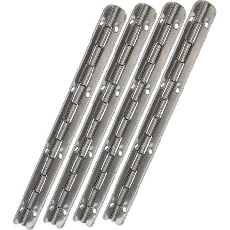 Lot de 4 charnières de piano robustes en laiton pour boîtes à bijoux, fermoirs et réparations de boîtiers en bois. Fonctionnement fluide et silencieux. Style rétro. Convient aux petits meubles. (1/5)