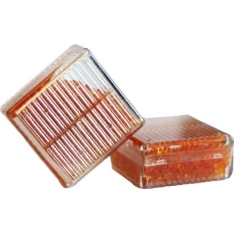 Lot de 2 boîtes de déshumidification, absorbeurs d'humidité, désodorisants et étanches à l'humidité pour armoire/penderie (orange)-5.5x5.5x2.5cm-Orange (1/3)