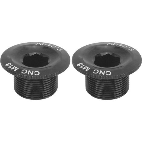 2Pcs Vis de fixation pour manivelle VTT, boulons en alliage d'aluminium pour couvercle de manivelle M18 noir (1/5)