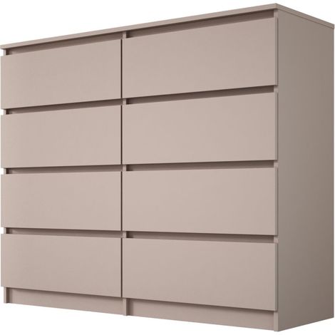 Cassettiera: 8 cassetti, caramello, 120 x 39 x 101 cm