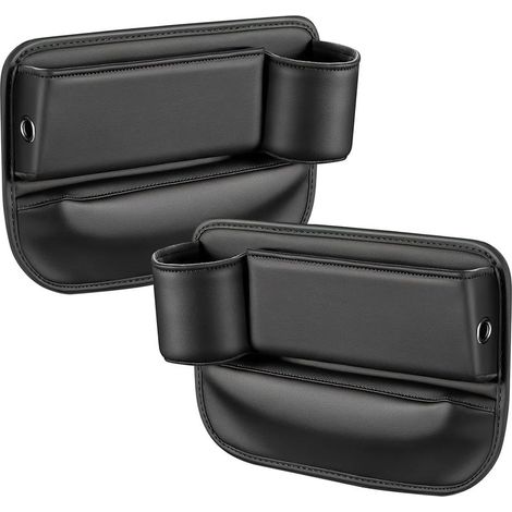 Organisateur Siege Voiture - Cuir PU - Pour Espace Entre Sieges Avant - 2 Pieces (1/4)