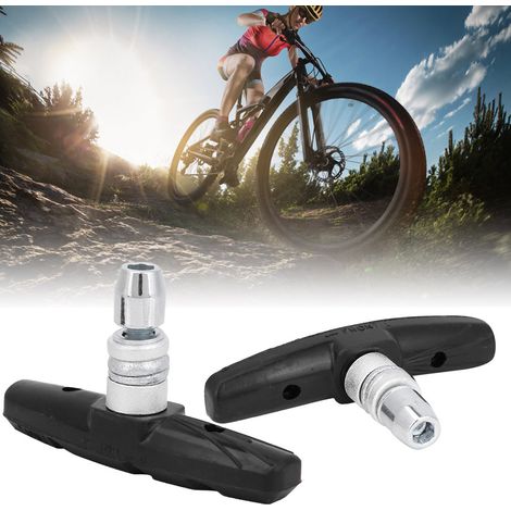 Paire de patins de frein V en caoutchouc haute performance pour VTT, accessoire vélo tout-terrain durable