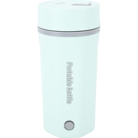 Bouilloire électrique de voyage portable 300 W 500 ml en acier inoxydable 304, mini-bouilloire automatique pour café, thé et lait, vert clair, prise UE 220 V 50 Hz