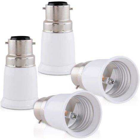 4x adaptateur de douille - Convertisseur douilles B22 vers E27 - Adaptateur de support de lampe culot baïonnette pour ampoule LED halogène (1/5)