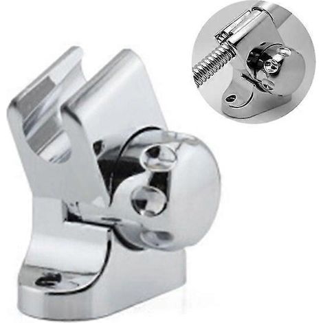 Receveur de douche perforé et réglable - Installation facile, angle réglable, matériau ABS durable, finition blanc/argenté (1/5)
