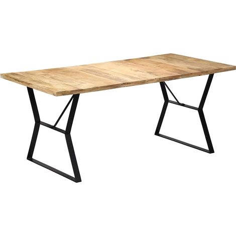 Esstisch 180x90x76 cm Massivholz Mango vidaXL (1/5)