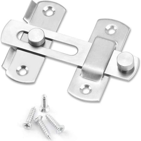 Türschlösser, Türschlösser, Vorhängeschlösser, Haspenschlösser, Türfallen, Türen mit Schiebeschrauben-Verschlussbolzen, 2 Stück (L)