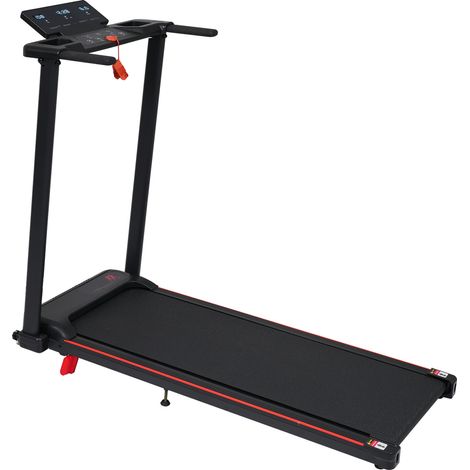 CAIziTapis de course avec inclinaison de 8 %, tapis de course portable pour la maison avec poignée, tapis de course pliable 1–12 km/h et capacité de charge de 120 kg, 3,0 PS, 4 pieds réglables, touche