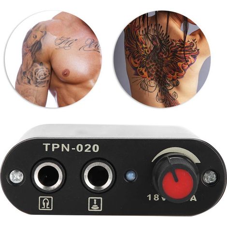 Moteur de Tatouage Rotatif Professionnel 220V Noir avec Alimentation Mini pour Accessoires EU (1/5)