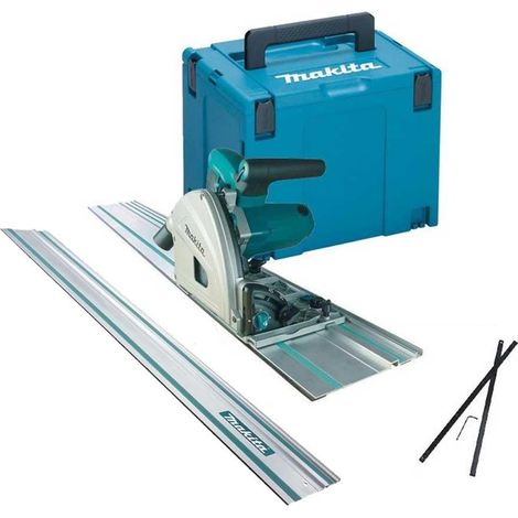 Makita SP6000J1 Plunge Cut Circular Saw 165mm 240v + 2 x 1.5m Guide Rail + Case (1/4)