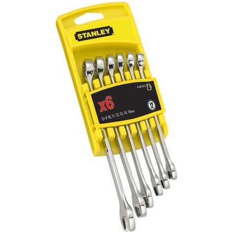 STANLEY Chiavi Miste - Set da 6 Pezzi 10, 11, 12, 13, 14, 15mm 4-94-646