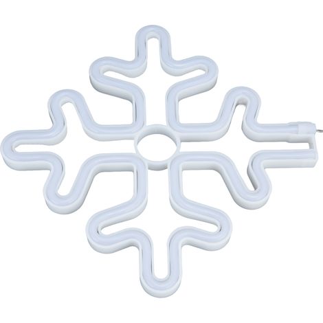 Enseigne lumineuse néon LED 70 pouces, motif flocon de neige romantique, alimentée par batterie USB 5V, idéale pour les décorations de Noël. (1/5)