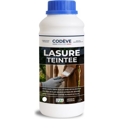 Lasure Teintee - 1 L - Codeve Bois - Chêne - Pour La Protection D'un Chalet, Abri, Cabane, Coffre Ou Balcon En Bois.