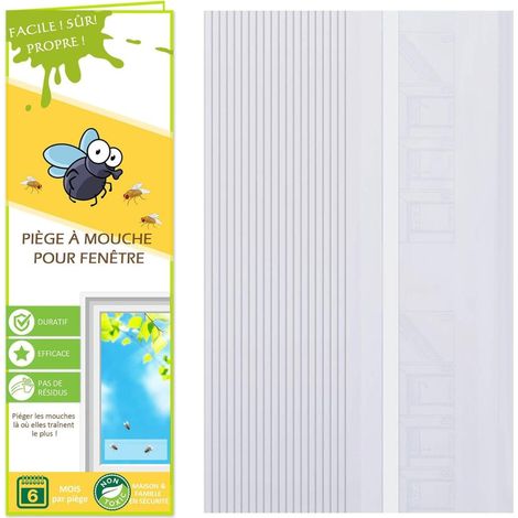 Attrape Mouche Transparent Piège à Mouche pour Fenêtre 20 pcs Anti Mouche Non Toxique et inodore (1/5)