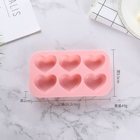 KOWOLL Moule à gâteau en silicone rose en forme de cœur Plaque en silicone antiadhésive Moule à cupcakes à portions symétriques Moule de cuisson en silicone polyvalent et durable (1/5)