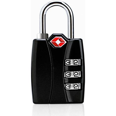 Cadenas à bagages acceptés (lot de 4), indicateur d'ouverture, code à 3 chiffres (1/4)