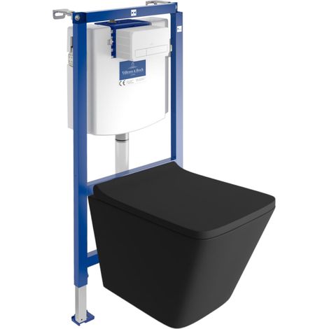 VILLEROY&BOCH WC Set mit Vorwandelement, Wand-WC und Spülknopf (1/5)