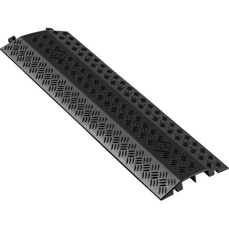 VEVOR Rampe de Protection Cables, Charge 7938 kg, Passage de Cable au Sol, Canal 51 x 28 mm, Cache-cables au Sol, Passe Cable pour Zones a Forte Circulation Pietonne, Interieur, Exterieur, Entrepot