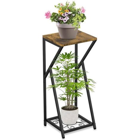 Support Plantes Interieur,Porte Plante Interieur En Métal Pour Plantes D'Intérieur,2 Étagères Modernes Pour Pot Plante De Su[CA169] (1/5)