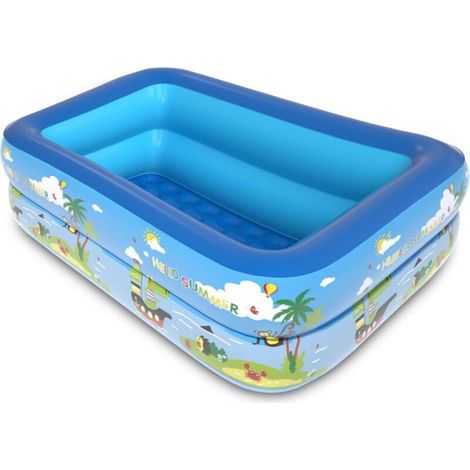 Piscine Enfant,Piscine Gonflable Carré,Pataugeoire Gonflable,Piscine Pataugeoire,Pataugeoire Carré,Piscine Gonflable Enfant,Piscine d'eau pour Enfants Intérieur et Extérieur (1/5)