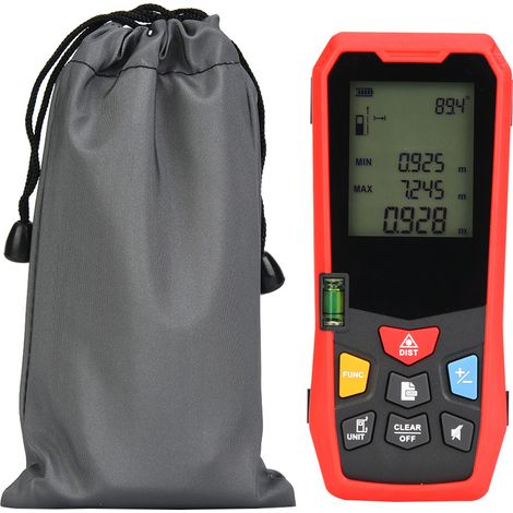 Télémètre laser numérique haute précision LM50, instrument de mesure de distance portable avec affichage digital, pour usage intérieur/extérieur (1/5)
