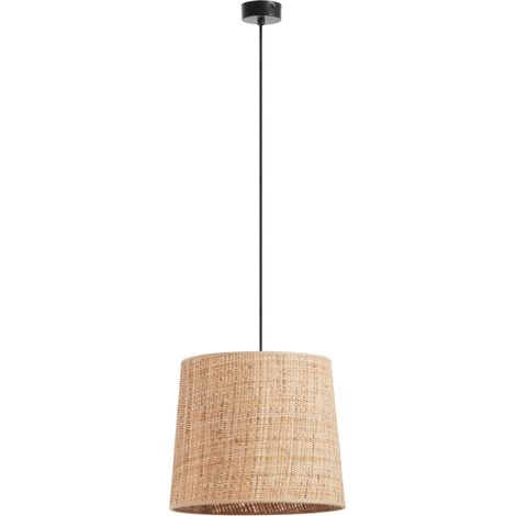 Suspensión THAIS Small E27 15W Negro Rafia Bali (1/4)