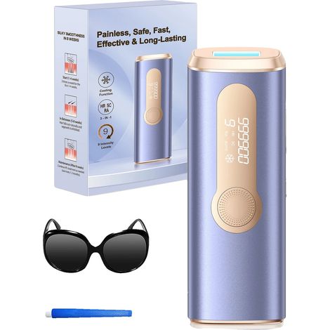 Épilateur, Technologie de Lumière Pulsée Intense, Temps de Traitement Rapide, Violet, Prise EU-a (1/2)
