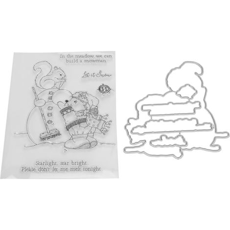 Transparent Stamps Make Snowman Shape TPR Recycling Use DIY Clear Stamps for Photo Albums Diaries Greeting Card (1/5)