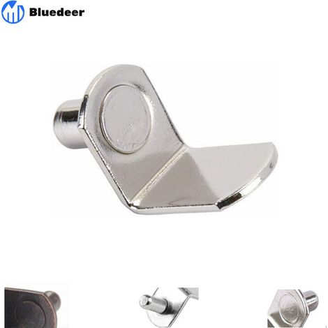20Pcs 6 mm Cheville de Support d'Etagère, Goupille de Support d'Etagère en Métal, Taquets pour Etagères Chevilles pour Etagères d'Armoires de Cuisine, Consoles de Cabinet, Argent