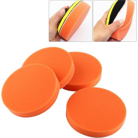 10Pcs 6"(150mm) Sponge Polishing Buffing Waxing Pad Kit Tool For Car Polisher Buffer Orange (1/5)