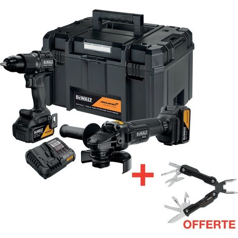 Kit 2 utensili McLaren Trapano avvitatore a percussione DCD86M + Smerigliatrice DCG45M + batterie + caricatore + pinza
