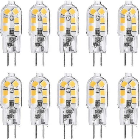 Ersatz für 20-Watt-Halogenlampen mit G4-Sockel, 12 Volt, G4-LED-Lampen, 10er-Packung-white light