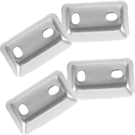 4 rondelles de support de barre porte-serviettes en ac 23 mm argentées (1/5)